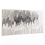 Панно декоративное с ручной росписью Gray Strokes варинант исполнения - 3 | Loft Concept в Краснодаре