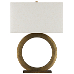 Настольная лампа с корпусом в форме кольца и прямоугольным абажуром French Ring варинант исполнения - 5 | Loft Concept в Краснодаре