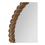 Зеркало круглое с текстурной рамой из натурального дерева  Pine Wall Mirror варинант исполнения - 3 | Loft Concept в Краснодаре