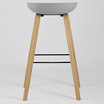 Барный стул на ножках из натурального дерева Boras Grey варинант исполнения - 4 | Loft Concept в Краснодаре