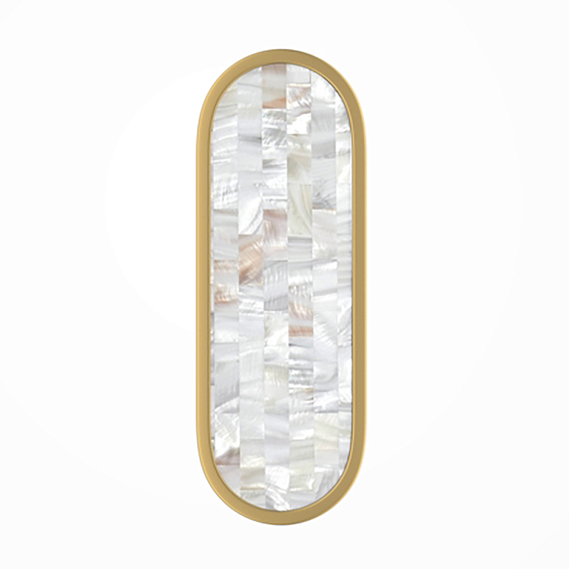 Бра перламутровый Lunaris 30 см Латунь Перламутровый в Краснодаре | Loft Concept 