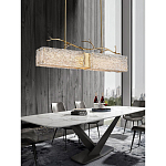 Люстра прямоугольная из фактурного стекла Chandelier Beam варинант исполнения - 2 | Loft Concept в Краснодаре