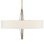 Люстра круглая с белым тканевым абажуром  White Light Diffuser варинант исполнения - 1 | Loft Concept в Краснодаре