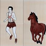 Дизайнерская плитка Конь бегун варинант исполнения - 1 | Loft Concept в Краснодаре