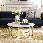 Дизайнерский журнальный столик чёрный с круглой столешницей Arycy варинант исполнения - 3 | Loft Concept в Краснодаре