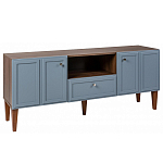 ТВ-тумба серая из массива бука с 2-мя дверками и ящиком Wenge Light варинант исполнения - 1 | Loft Concept в Краснодаре