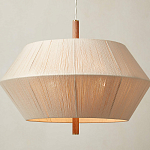 Люстра из дуба с веревчатым абажуром Rope Oak Chandelier варинант исполнения - 2 | Loft Concept в Краснодаре