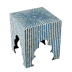 Приставной столик с инкрустацией раковинами устриц Bone Inlay варинант исполнения - 1 | Loft Concept в Краснодаре