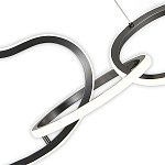 Люстра подвесная  5-ю асимметричными кольцами черного цвета Ring Horizontal варинант исполнения - 2 | Loft Concept в Краснодаре