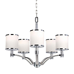 Люстра с белыми стеклянными плафонами в форме цилиндра Feiss варинант исполнения - 1 | Loft Concept в Краснодаре