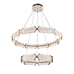 Люстра с 2-мя кольцами с текстурным природным рисунком IceFlame варинант исполнения - 8 | Loft Concept в Краснодаре