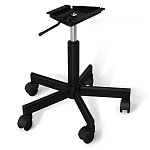 Стул с мягкой розовой обивкой из велюра и подъемно-поворотным механизмом на черных колесиках Harper Pink варинант исполнения - 4 | Loft Concept в Краснодаре