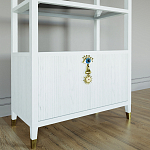 Стеллаж со стеклянными полками Elsa Dreams White варинант исполнения - 2 | Loft Concept в Краснодаре