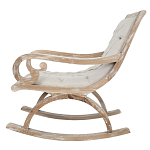 Кресло-качалка с мягкой обивкой из льна Ella Armchair beige варинант исполнения - 2 | Loft Concept в Краснодаре