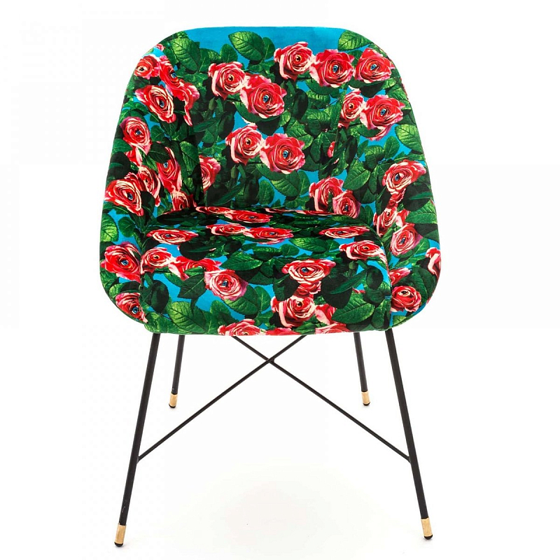 Кресло Seletti Padded Chair Roses Мульти Черный в Краснодаре | Loft Concept 