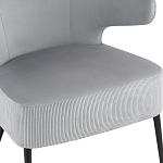 Современное мягкое кресло на металлических ножках Rakush Grey варинант исполнения - 6 | Loft Concept в Краснодаре