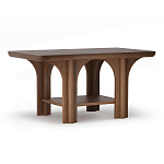 Стол кофейный деревянный с арочным основанием Arch Passage варинант исполнения - 1 | Loft Concept в Краснодаре