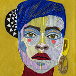 Картина с вышивкой Портрет wall panel People with the yellow ear 1 варинант исполнения - 1 | Loft Concept в Краснодаре