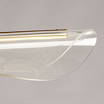 Люстра линейная с прозрачным волнообразным плафоном Wave Line варинант исполнения - 4 | Loft Concept в Краснодаре