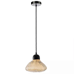 Подвесной светильник с янтарным фактурным плафоном Lamp with Frozen Glass Effect варинант исполнения - 3 | Loft Concept в Краснодаре