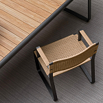 Дизайнерский стул с каркасом из металла с плетеными сиденьем и спинкой GREEN POINT Chair варинант исполнения - 10 | Loft Concept в Краснодаре