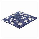 Подушка декоративная синяя с цветочным принтом Blossom Essence Emily варинант исполнения - 1 | Loft Concept в Краснодаре