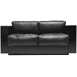 Дизайнерский кожаный диван черный Poltronova Saratoga Sofa варинант исполнения - 1 | Loft Concept в Краснодаре