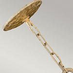 Люстра подвесная с широким белым текстильным абажуром и вертикальными декоративными элементами Hinkley варинант исполнения - 3 | Loft Concept в Краснодаре