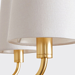 Люстра золотая с белыми тканевыми абажурами Coolness варинант исполнения - 4 | Loft Concept в Краснодаре