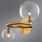 Бра с 2-мя стеклянными сферическими  плафонами Arco Wall Lamp варинант исполнения - 3 | Loft Concept в Краснодаре