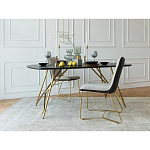 Обеденный стол на металлических ножках Ward Brass Dining Table варинант исполнения - 4 | Loft Concept в Краснодаре