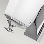 Бра с белым матовым плафоном на прямоугольном основании цвета хром Hinkley варинант исполнения - 3 | Loft Concept в Краснодаре