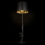 Торшер с черным абажуром и оригинальной ножкой в форме автомата Flos варинант исполнения - 3 | Loft Concept в Краснодаре