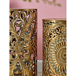 Столик приставной с цветочной резной фактурой Madagascar варинант исполнения - 4 | Loft Concept в Краснодаре