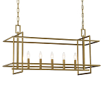 Подвесной светильник прямоугольный 5-ти ламповый Linear Kitchen Light варинант исполнения - 1 | Loft Concept в Краснодаре