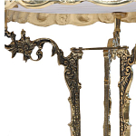 Стол бронзовый круглый с мраморной столешницей Coffee De Bronze варинант исполнения - 1 | Loft Concept в Краснодаре