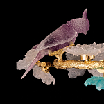 Люстра круглая на золотом каркасе с птичками и цветочным декором Miscellaneous herbs варинант исполнения - 6 | Loft Concept в Краснодаре