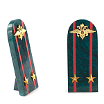 Сувенир Погон МВД из натурального камня змеевик Souvenir Epaulets варинант исполнения - 6 | Loft Concept в Краснодаре