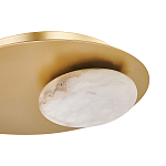 Бра с овальным основанием золотого цвета  и плафоном из алебастра Shaw Lighting варинант исполнения - 2 | Loft Concept в Краснодаре