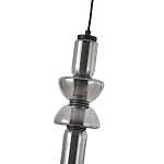 Подвесной светильник из дымчатого стекла цилиндрической формы с чёрным металлическим основанием Hiding secrets варинант исполнения - 3 | Loft Concept в Краснодаре