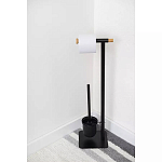 Держатель для туалетной бумаги с подвесным ершиком Black Bathroom Accessory варинант исполнения - 5 | Loft Concept в Краснодаре