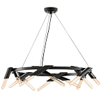 Люстра круглая с трубчатыми лампочками Vanguard Circle варинант исполнения - 1 | Loft Concept в Краснодаре