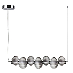 Подвесной светильник линейный с 7-ю рифлеными стеклянными шарами Marcelh Light варинант исполнения - 6 | Loft Concept в Краснодаре