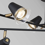 Потолочный светильник с конусообразными плафонами с контрастным сочетанием бронзы и глубоким черным цветом Aurika варинант исполнения - 3 | Loft Concept в Краснодаре