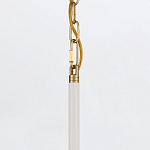 Подвесной светильник с плафоном в форме плоского купола и белой шарообразной лампой Eurofase варинант исполнения - 13 | Loft Concept в Краснодаре