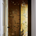 Обои ручная роспись Badminton Deep Rich Gold gilded paper варинант исполнения - 3 | Loft Concept в Краснодаре