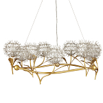 Люстра круглая с декором в виде цветков одуванчика Hanging Dandelion варинант исполнения - 4 | Loft Concept в Краснодаре