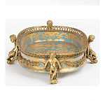 Чаша с орнаментом на ножках в виде бронзовых ангелов Eden Garden варинант исполнения - 3 | Loft Concept в Краснодаре