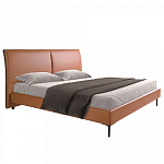 Кровать двуспальная коричневая из экокожи Modern Look варинант исполнения - 1 | Loft Concept в Краснодаре