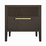 Прикроватная Тумбочка Primo с двумя ящиками Темный орех варинант исполнения - 6 | Loft Concept в Краснодаре